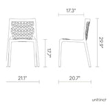 Silla sin Descansabrazos Milan, Lagoon 7053A, SET de 2 piezas