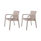 Silla con Descansabrazos tipo Rattan Koppla, Lagoon 7027 SET de 2 piezas