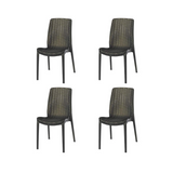 Silla sin Descansabrazos tipo Rattan Rue, Lagoon 7025 SET de 4 piezas
