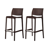 Banco para barra Rue, Lagoon 7036B con protector UV, altura 75 CM, SET de 2 piezas