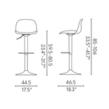 Banco ajustable KÖLN, Lagoon 7216, SET de 2 piezas