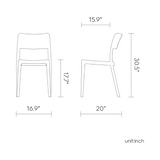 Silla sin Descansabrazos La Vie, Lagoon 7201, SET de 2 piezas