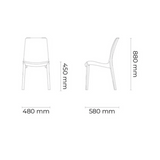 Silla sin Descansabrazos tipo Rattan Rue, Lagoon 7025 SET de 2 piezas