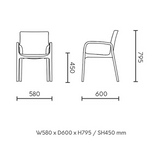 Silla con Descansabrazos Alissa, Lagoon 7050, SET de 2 piezas
