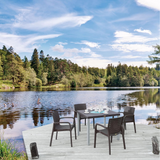 Silla con Descansabrazos tipo Rattan Koppla, Lagoon 7027 SET de 2 piezas