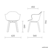 Silla Penguin Modern, Lagoon 7067F, SET de 4 piezas