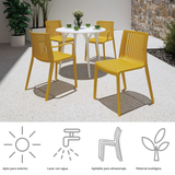 Silla sin descansabrazos Milos, Lagoon 7203B, SET de 2 piezas