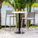 Banco para barra Rue, Lagoon 7036B con protector UV, altura 75 CM, SET de 2 piezas