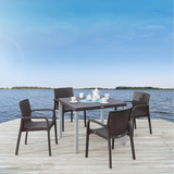 Silla con Descansabrazos tipo Rattan Koppla, Lagoon 7027 SET de 2 piezas