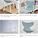 Silla Whale Modern, Lagoon 7065F, SET de 4 piezas