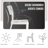 Banco de cocina Sensilla, Lagoon 7211C con protector UV, altura 65 CM, SET de 4 piezas