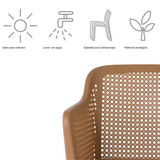Silla con Descansabrazos Grace, Lagoon 7028 SET de 4 piezas