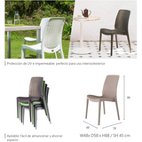 Silla sin Descansabrazos tipo Rattan Rue, Lagoon 7025 SET de 2 piezas