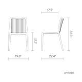 Silla sin descansabrazos Milos, Lagoon 7203B, SET de 2 piezas