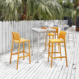 Banco para barra Sencilla, Lagoon 7211B con protector UV, altura 75 CM, SET de 4 piezas
