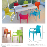 Silla con Descansabrazos Alissa, Lagoon 7050, SET de 2 piezas