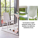 Silla sin Descansabrazos tipo Rattan Rue, Lagoon 7025 SET de 2 piezas