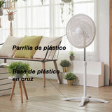 Ventilador de pedestal Mytek 3197, plástico de 16"