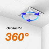 Ventilador de falso plafón Mytek 3198, plástico de 14"