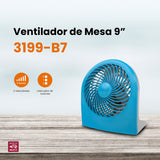 Ventilador de escritorio Mytek 3199, plástico de 9"