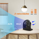 Ventilador de escritorio Mytek 3199, plástico de 9"