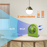 Ventilador de escritorio Mytek 3199, plástico de 9"
