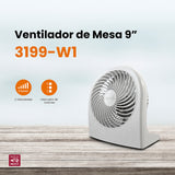 Ventilador de escritorio Mytek 3199, plástico de 9"