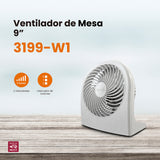 Ventilador de escritorio Mytek 3199, plástico de 9"