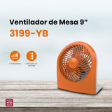 Ventilador de escritorio Mytek 3199, plástico de 9"