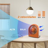 Ventilador de escritorio Mytek 3199, plástico de 9"