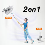 Ventilador de piso 2 en 1 Mytek 3306, metálico de 20"