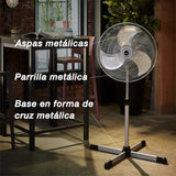 Ventilador de pedestal Mytek 3328, metálico de 20"