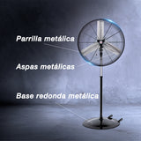Ventilador industrial de pedestal Mytek 3341, metálico de 30"
