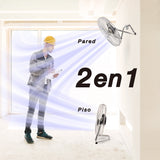 Ventilador de piso 2 en 1 Mytek 3347, metálico de 16"