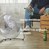 Ventilador de piso 2 en 1 Mytek 3348, metálico de 18"