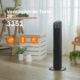 Ventilador de torre Mytek 3352, plástico de 29"