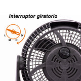 Ventilador de escritorio Mytek 3354, plástico de 8"