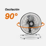 Ventilador de piso 2 en 1 Mytek 3357, metálico de 10"