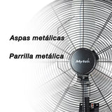 Ventilador industrial de pared Mytek 3363, metálico de 30"
