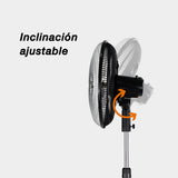 Ventilador de pedestal Mytek 3369, metálico de 16"