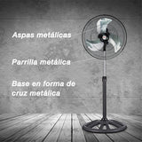 Ventilador 2 en 1, Mytek 3386 metálico de 18"