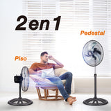 Ventilador 2 en 1, Mytek 3386 metálico de 18"