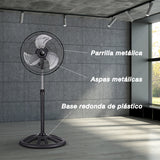 Ventilador de pedestal Z-Fan 3388, metálico de 16"