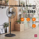 Ventilador de pedestal Z-Fan 3389, metálico de 18"