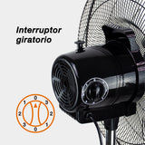 Ventilador de pedestal Z-Fan 3389, metálico de 18"