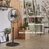 Ventilador de pedestal Z-Fan 3389, metálico de 18"