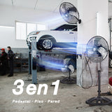 Ventilador de pedestal 3 en 1 Mytek 3392 PLUS, metálico de 18"
