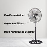 Ventilador de pedestal Mytek 3397, metálico de 18"