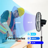 Ventilador de pedestal 3 en 1 Mytek 3398 PLUS, metálico de 20"