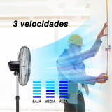 Ventilador de pedestal Mytek 3398, metálico de 20"